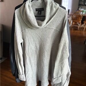 Rachel Zoe Women's Light Gray Cowl Neck Sweater